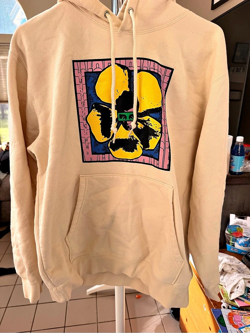 Obey We Make The Flowers Grow Hoodie Beige Small